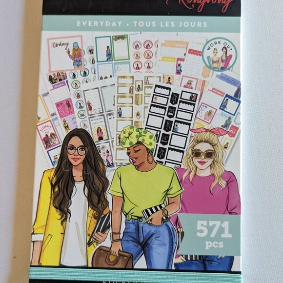 NWT Happy Planner Rong Rong 'Everyday' 571 pc Sticker Book Classic Fashion Fall - Picture 2 of 6
